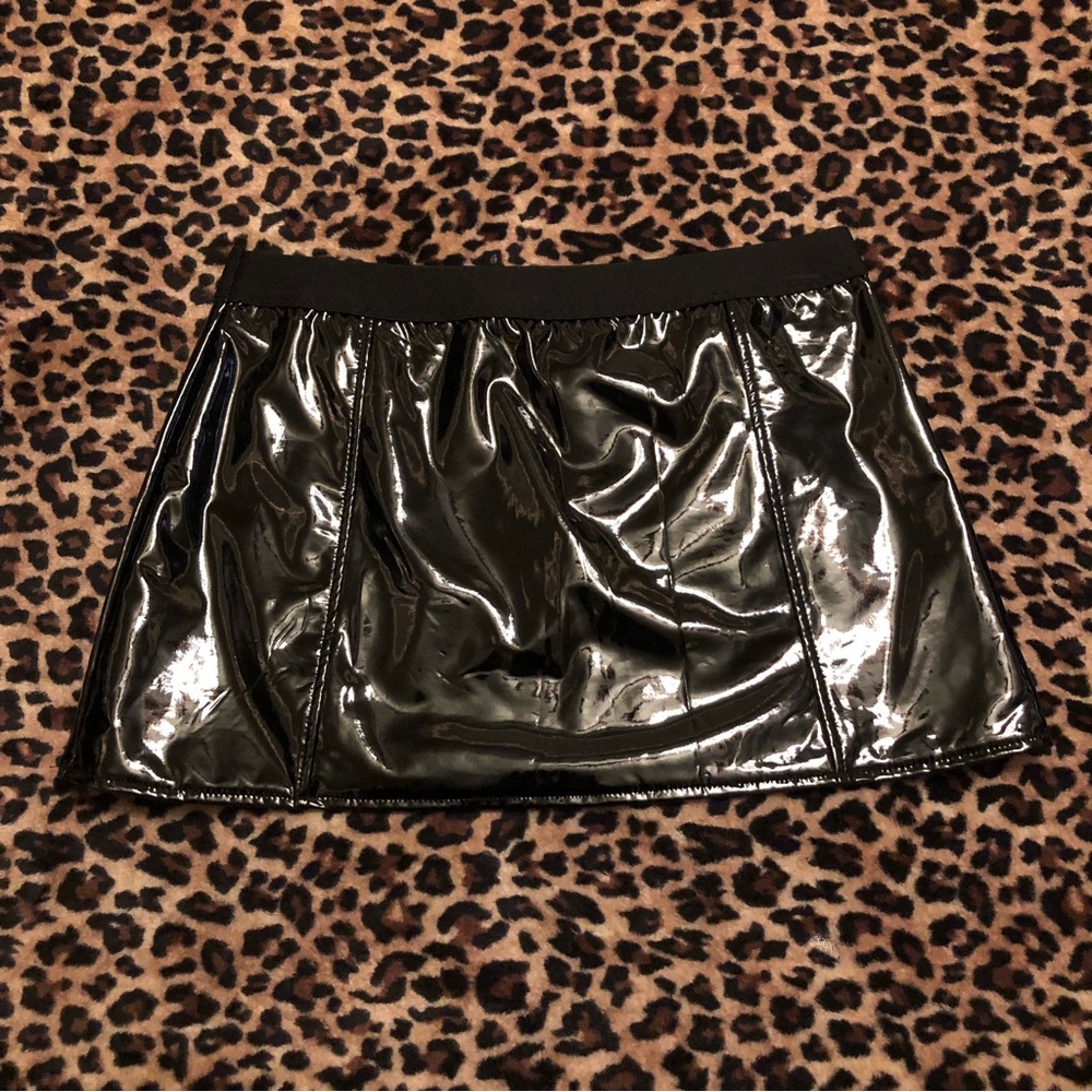 pvc mini skirt